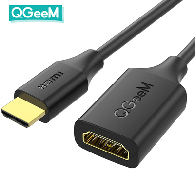 QGeeM迷你hdmi转标准hdmi转接头MiniHDMI转HDMI母转接线数码相机