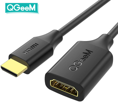 QGeeM迷你hdmi转标准hdmi转接头MiniHDMI转HDMI母转接线数码相机