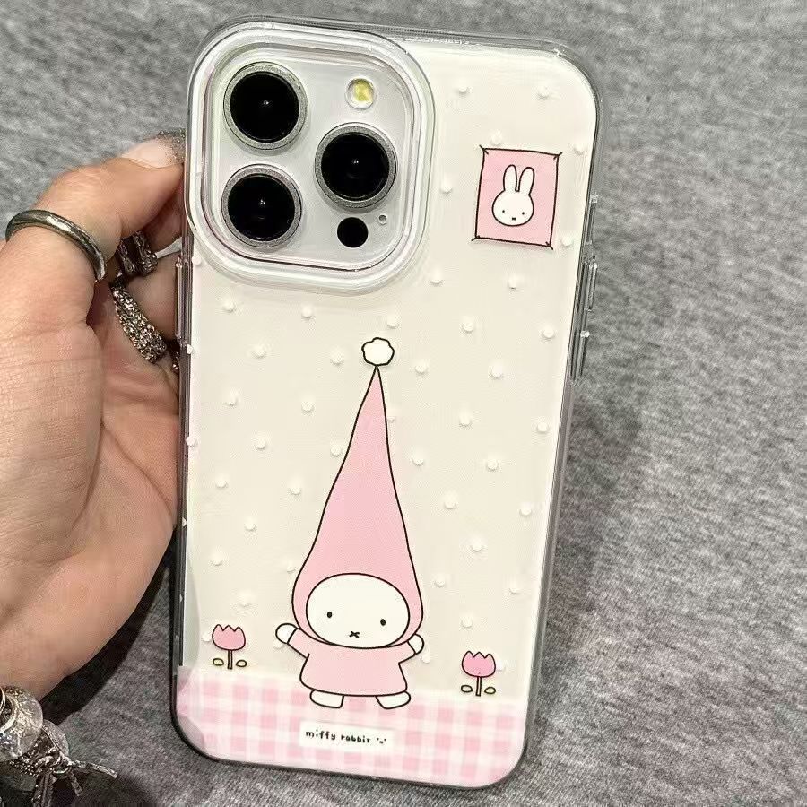 iPhone17卡通长帽米菲兔手机壳