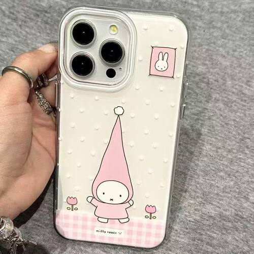 iPhone17卡通长帽米菲兔手机壳