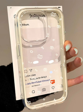 小猫标记适用苹果16Pro透明手机壳iPhone女款15promax1413/12/11pro全包保护套promax防摔简约