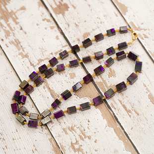 舒俱来W1945火焰红丝绒方糖苏纪石项链s925