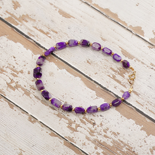 舒俱来W61403火焰红丝绒苏纪石手链手串18k