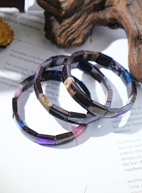 天然舒俱来2717玉化老料炫彩手牌手排手镯(多样性发货发其一)