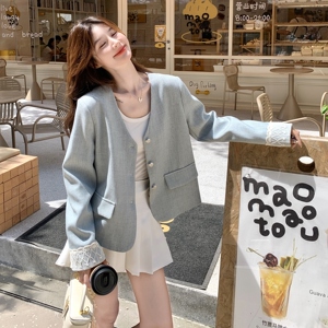 26春款蕾丝拼接西装外套2C251-9069-P155-K228图片