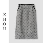 灰色半身裙 周哥甄选 32238