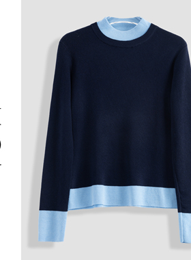 蓝色气质时尚百搭款上衣-17782