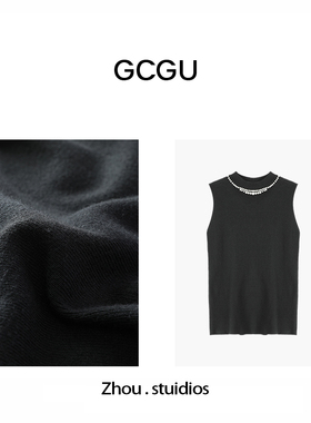 黑色女背心洋气时尚百搭女士无袖-12599