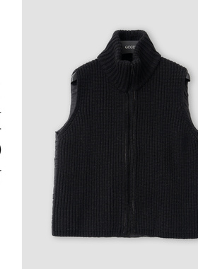 （周哥甄选）黑色羽绒服马甲-32688