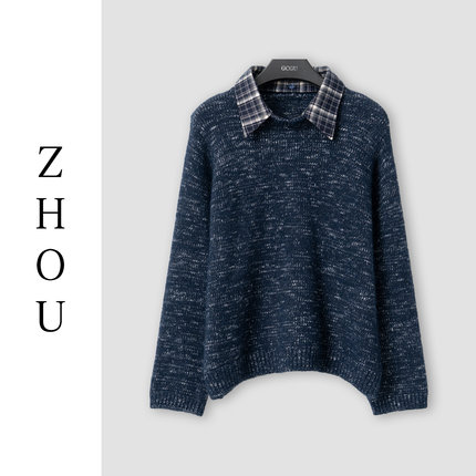 （周哥甄选）蓝色上衣-32168