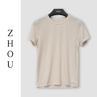 70004 杏色上衣 周哥甄选