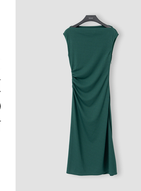 （周哥甄选）绿色连衣裙-24010