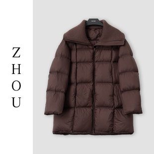 （周哥甄选）咖色羽绒服-32857