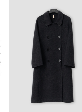 （周哥甄选）炭黑毛呢外套-32745