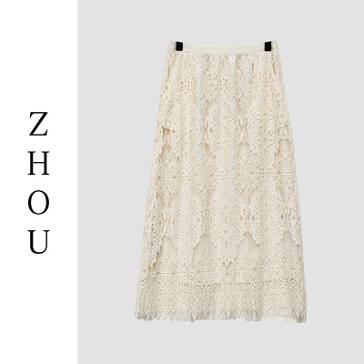 （周哥甄选）杏色半身裙-70433