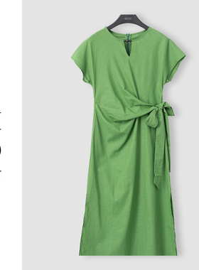 （周哥甄选）绿色连衣裙-24137