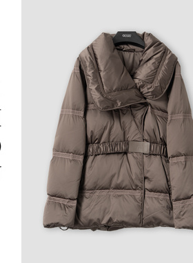 （周哥甄选）灰棕色羽绒外套-33177