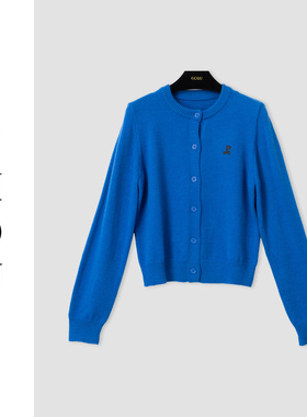 蓝色休闲宽松上衣-19300