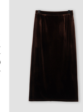 （周哥甄选） 咖色半身裙-32609