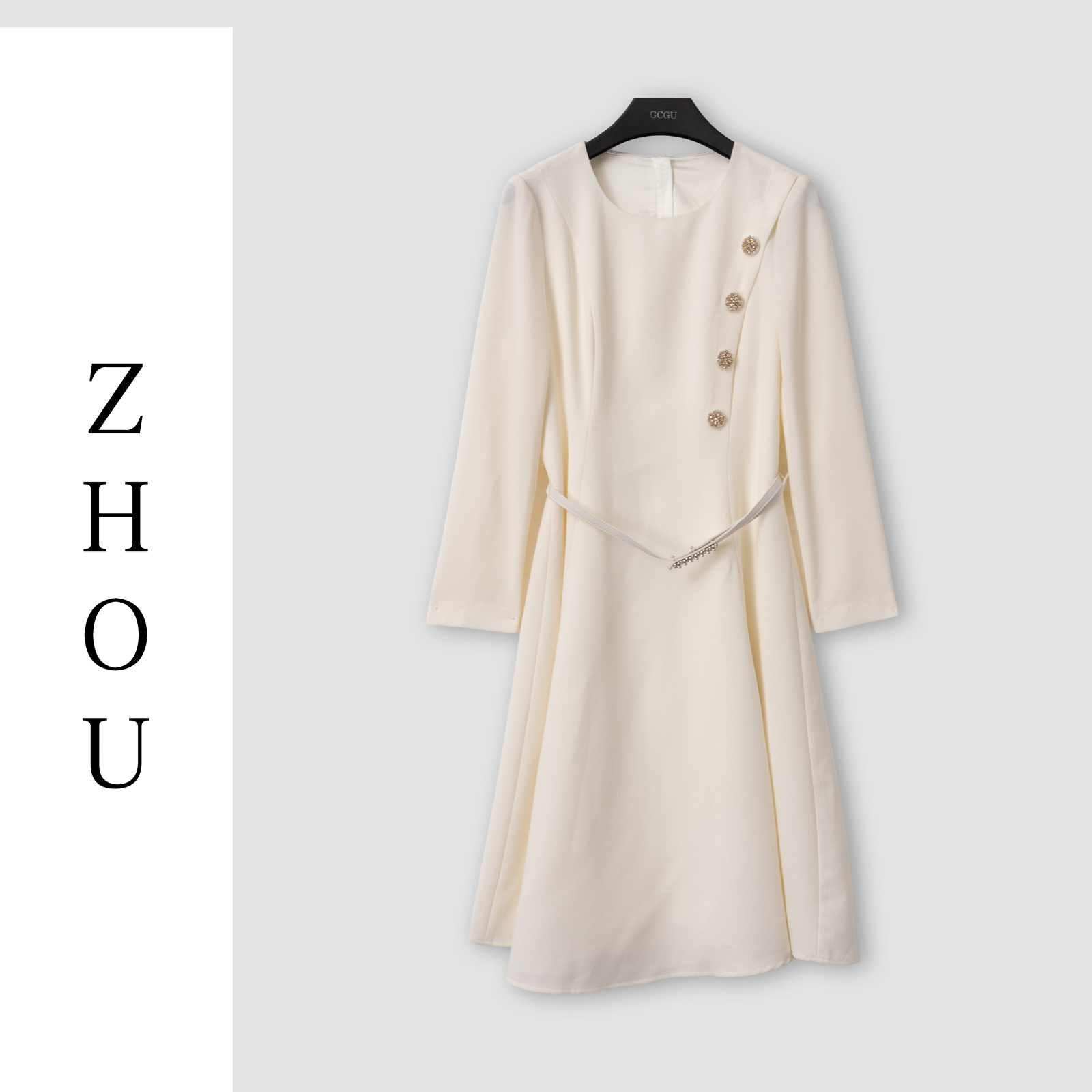 （周哥甄选）米色连衣裙-31311