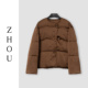 咖色羽绒服 周哥甄选 32709