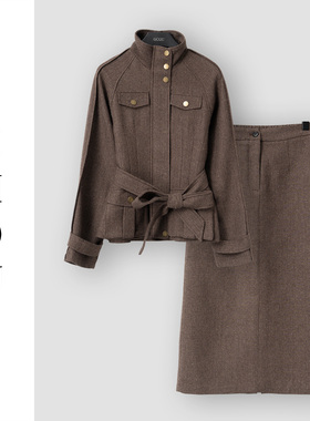 （周哥甄选）棕色时尚套装-32052