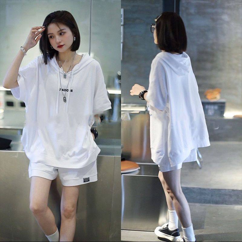 2025新款爆款短袖运动时尚套装女夏季韩版宽松洋气显瘦休闲两件套,女装/女士精品,时尚套装,淘宝优惠券,粉丝福利购,淘宝优惠卷