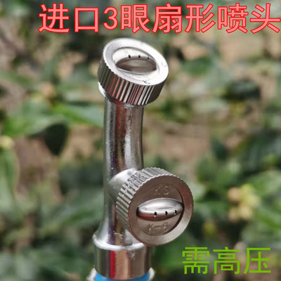 进口高压电动喷雾器双喷头农用扇形雾化省药园林喷头打药机农药