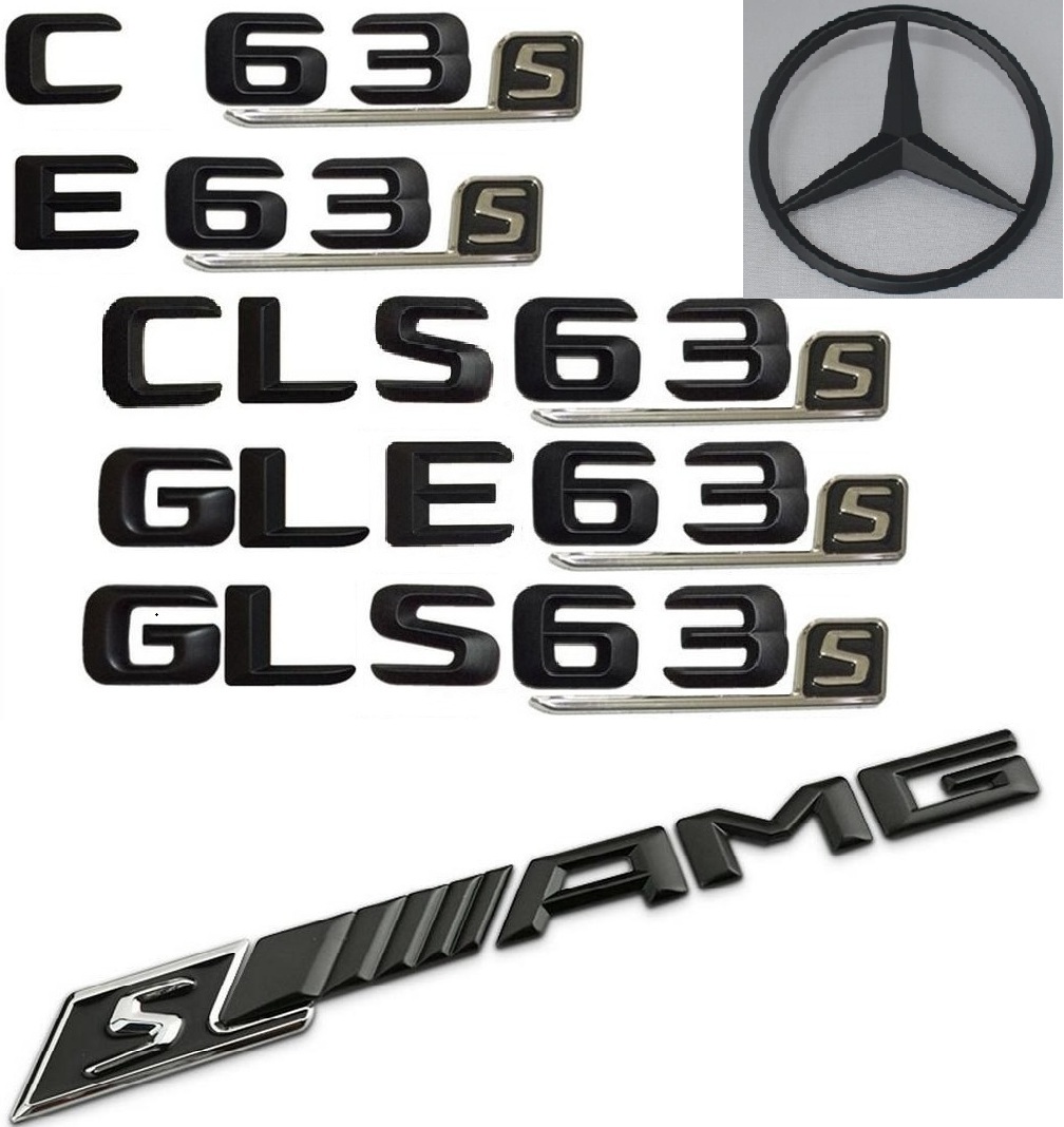新benz车标字标侧标尾标志c63s e63s gle63s gls63s cls63s