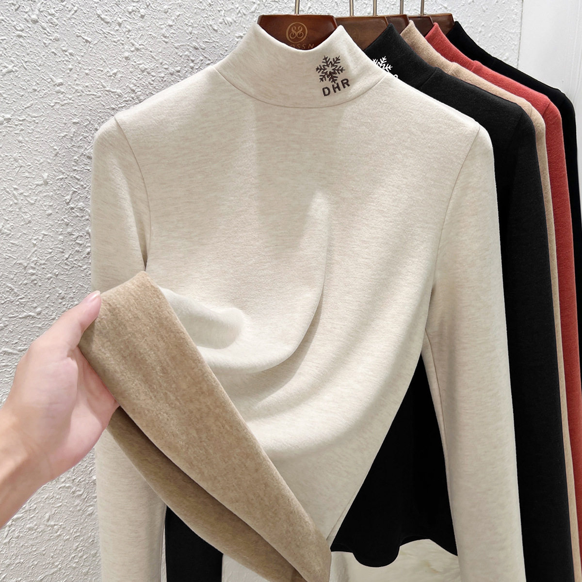 蚕丝羊毛高领打底衫女秋冬内搭加绒加厚高级感发热洋气保暖上衣,女装/女士精品,T恤,淘宝优惠券,粉丝福利购,淘宝优惠卷