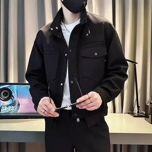 机车褂子休闲修身 潮牌痞帅高级感男装 机能风夹克bf 外套春秋季 男士