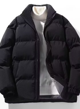 外贸撤回清仓潮牌棉服男2025冬季大码立领保暖防寒面包服外套帅气