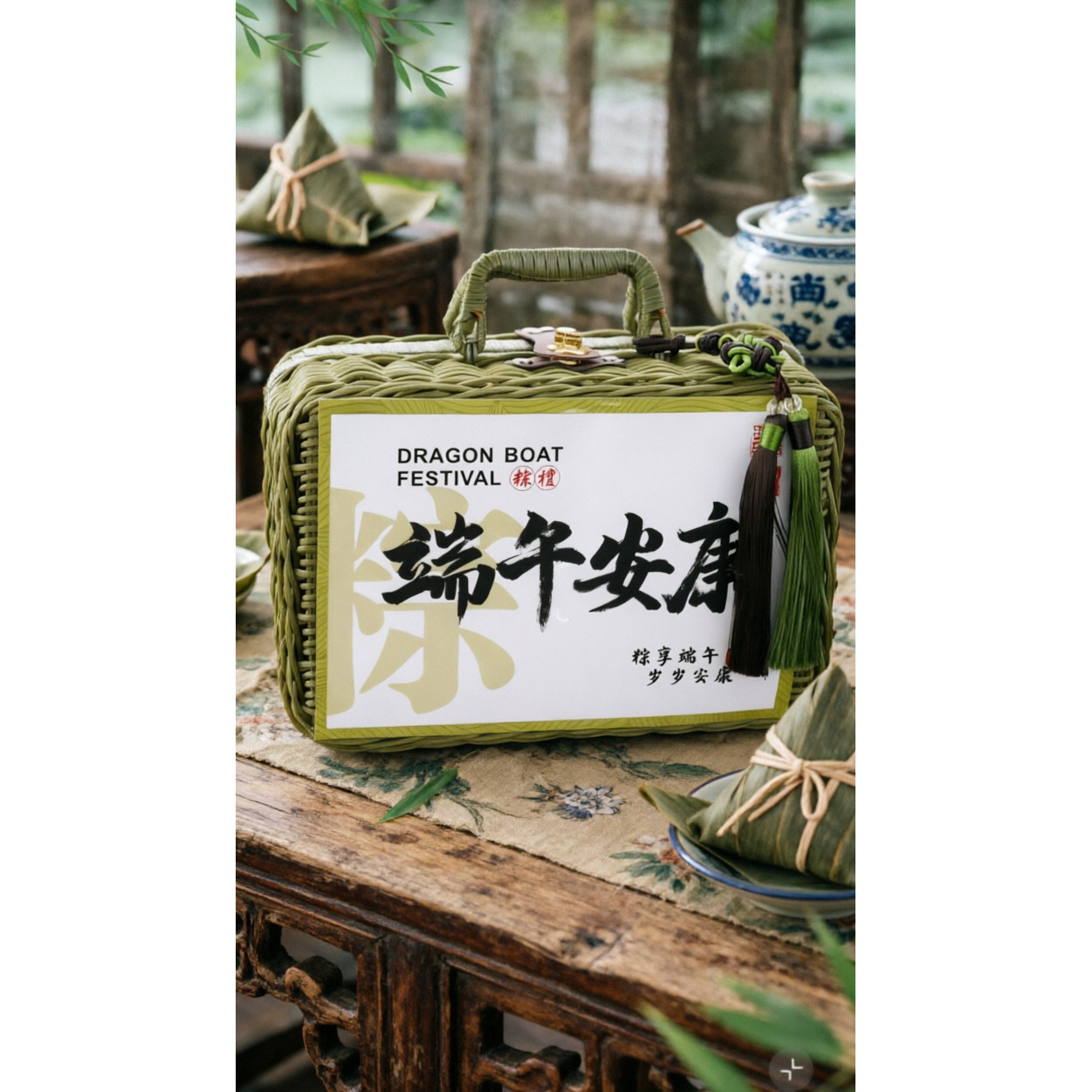 粽子礼盒空盒2026端午节礼品鲜肉蛋黄长粽咸鸭蛋包装盒高档手提箱