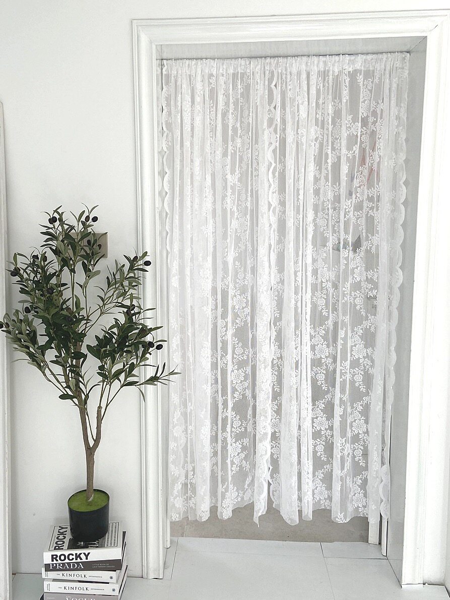 门帘隔断帘田园蕾丝窗帘出租房免打孔帘子阳台客厅卧室防尘短帘,居家布艺,门帘,淘宝优惠券,粉丝福利购,淘宝优惠卷