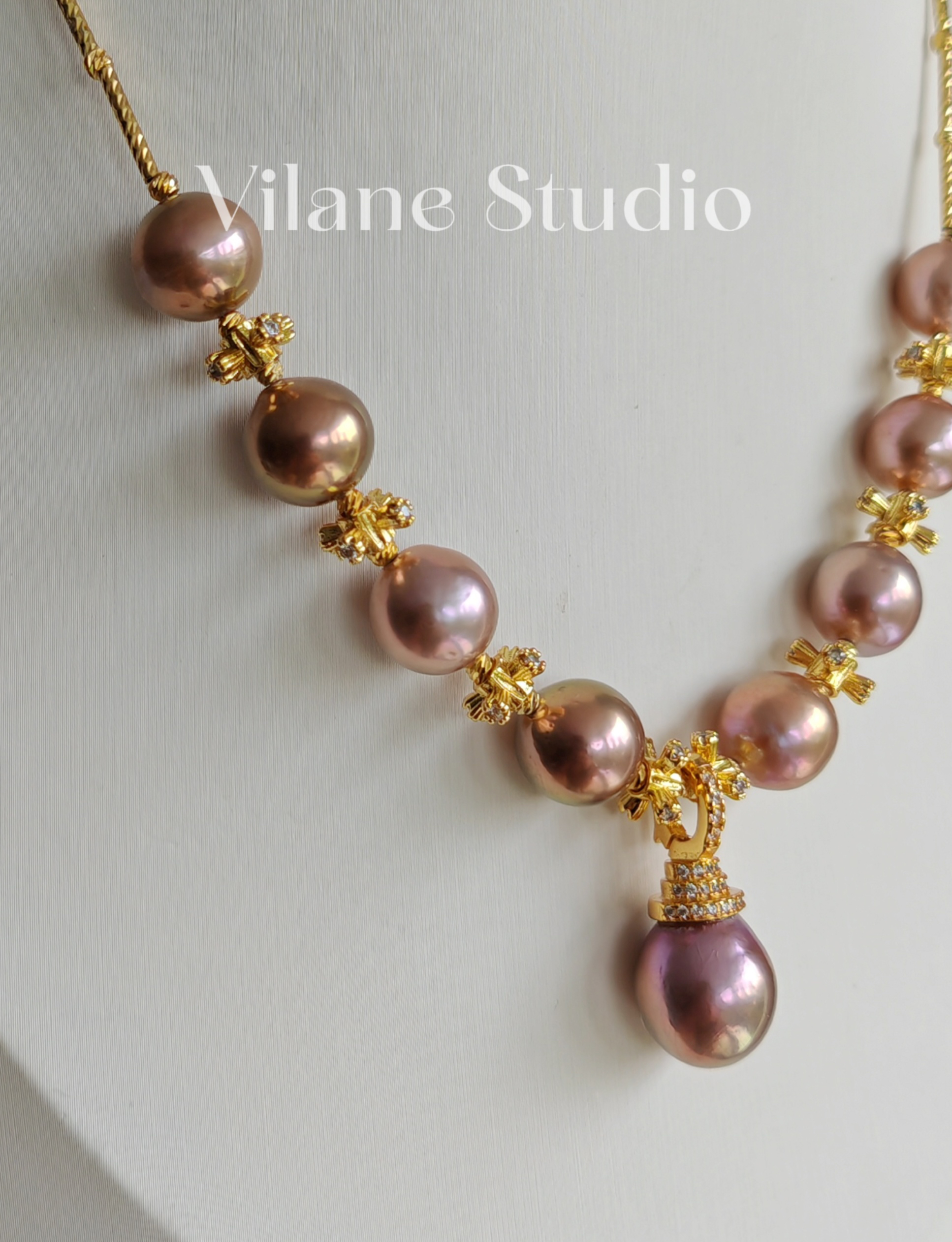 爱迪生怪色金属光你家绝没稀有色纯银万能扣可掰扣大水滴Y字项链