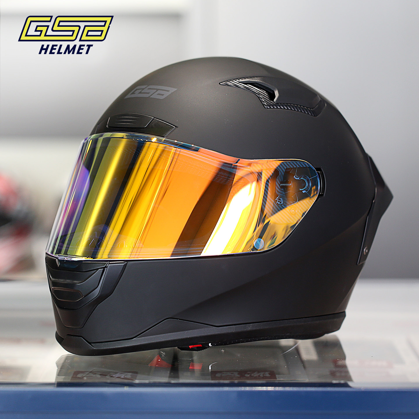 GSB摩托车头盔全覆式男女款机车头盔个性酷复古拉力盔摩旅装备371