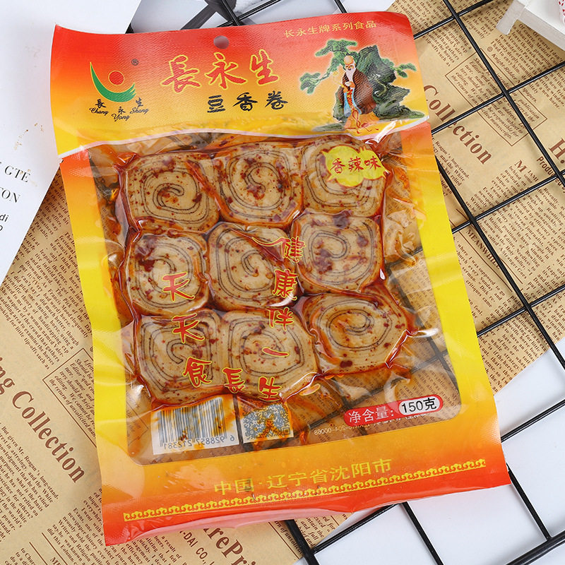 长永生豆香卷香辣味五香豆干豆腐卷辣条制品袋装零食小吃休闲食品