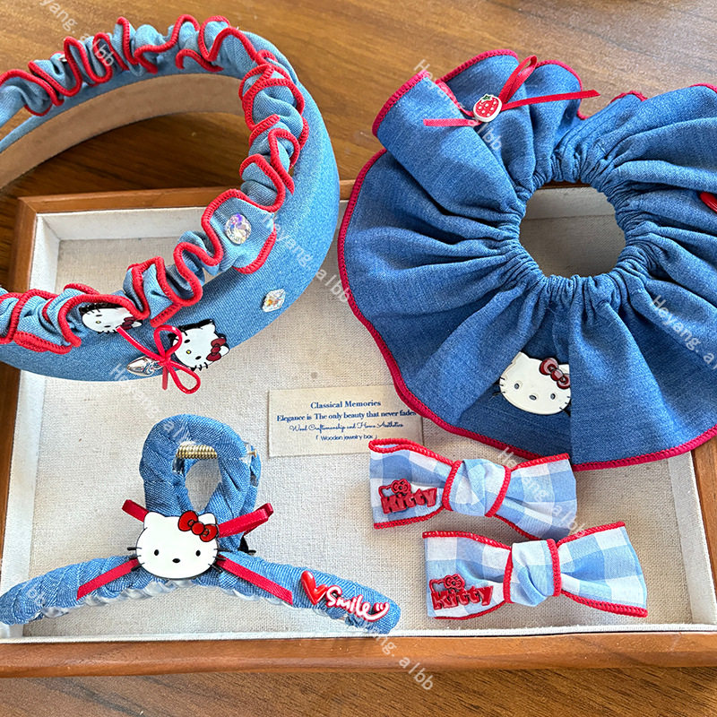新款卡通蓝色猫咪蝴蝶结发夹甜美少女心发箍大肠发圈鲨鱼夹发饰,饰品/流行首饰/时尚饰品新,发饰,淘宝优惠券,粉丝福利购,淘宝优惠卷