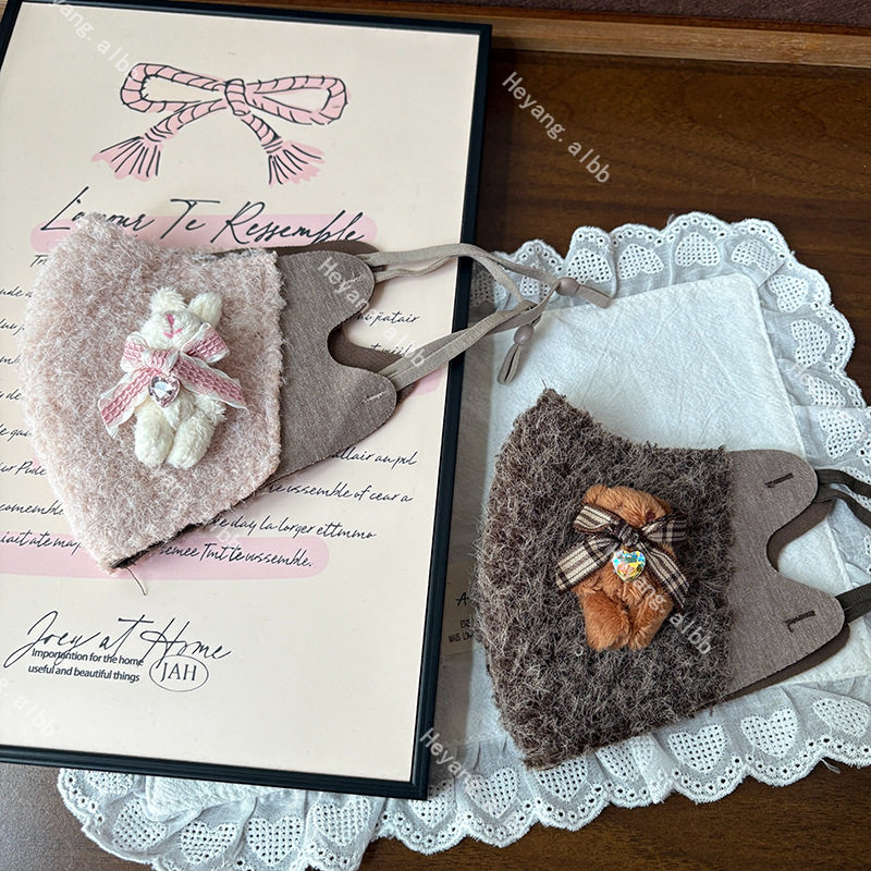 秋冬新款高颜值防寒保暖口罩时尚卡通小熊小兔子可爱少女学生百搭,居家日用,口罩,淘宝优惠券,粉丝福利购,淘宝优惠卷