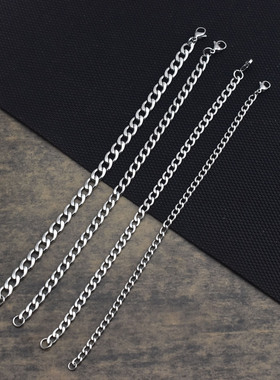 钛钢古巴链手链男女通用