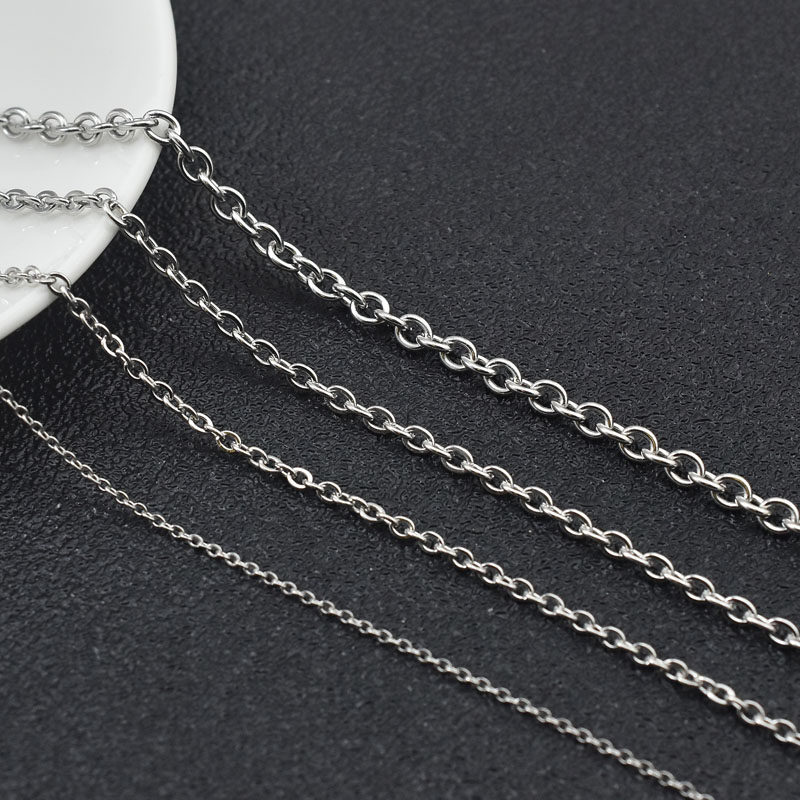 钛钢防水O形十字链粗细diy配链单链条百搭项链单链条配链衣服链,饰品/流行首饰/时尚饰品新,链条,淘宝优惠券,粉丝福利购,淘宝优惠卷