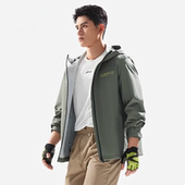 李宁运动风衣男子春秋季 机能户外外套防泼水连帽防风保暖AFDU093