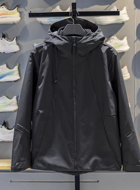 李宁男子三合一运动风衣冲锋衣2025加绒保暖防泼水外套AWBV089