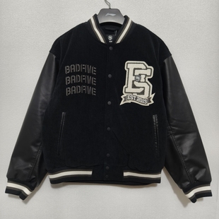 李宁男子冬季反伍篮球系列灯芯绒保暖宽松外套夹克棉服AJMU195