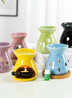 陶瓷香薰灯精油灯蜡烛加湿器静音熏香炉卫生间除臭驱蚊