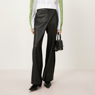 长裤 HYD35410281 松紧皮裤 新款 商场同款 HPLY荷比俪秋季