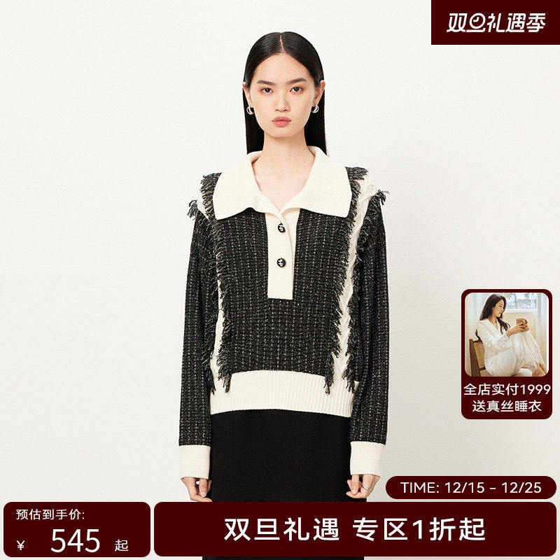 【商场同款】HPLY荷比俪冬季新款大气翻领针织衫HYD41650065