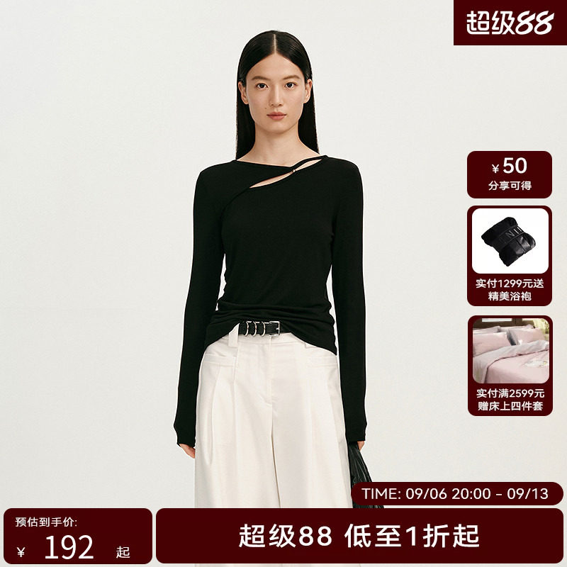 【商场同款】HPLY荷比俪2025春季新款女镂空时尚潮流休闲通勤上衣图片