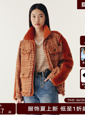 HPLY荷比俪冬季新款女花纱拼接外套HYC44590198