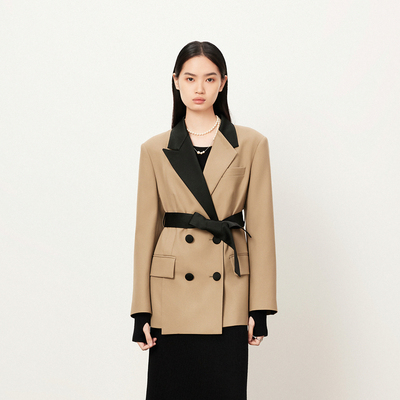 【商场同款】HPLY荷比俪冬季新款通勤拼接外套HMD42520209